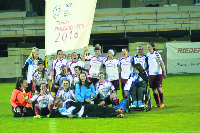 Die Damenmannschaft der SPG Brixlegg/Reith konnte die Meisterschaft in der höchsten Tiroler Damen liga erringen.