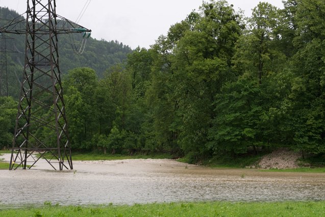 Impression von der Überschwemmung (Foto: Schranzhofer).