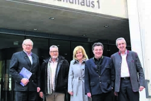 Hanns-Peter Adami, Josef Schett, Maria Zwölfer, Hans Lindenberger und Josef Falkner.