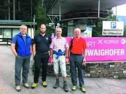 Ing. Christian Felder,  Daniel Nairz (BL Bergbahnen Kramsach), Wolfgang Schonner (WB) und GR Fritz Widmann (SPÖ).