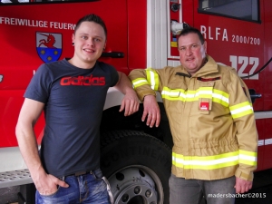 Die beiden Friedenslicht-Initiatoren Markus und Erwin Baumann von der Feuerwehr Kundl