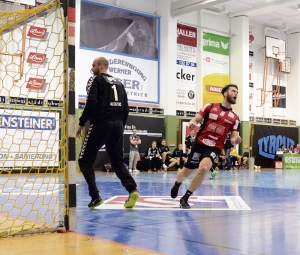 Die Spieler von Handball Tirol Sparkasse Schwaz wollen auch heuer wieder jubeln, so wie hier im letztjährigen Viertelfinale gegen Handball Bregenz!