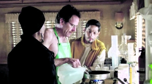 Der Drogenbaron aus Breaking Bad "Walter White", gespielt von Bryan Cranston, bei der Zubereitung von Crystal Meth.