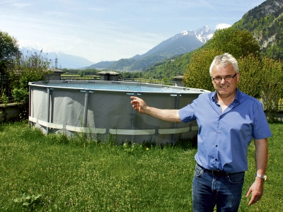 GR Norbert Rainer zum Sachverständigen-Gutachten für sein Aufstell-Becken: &quot;Das Bauamt Jenbach setzt hier ein klares Zeichen, wie man mit Aufstell-Becken umgehen will.&quot;