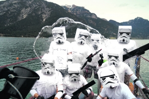 Die Sieger von der Fun-Wertung: die 8-köpfige Gruppe „THC-Truppler“ mit ihrem Star Wars Kostüm.