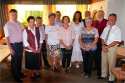 Bgm Anton Hoflacher, Maria und Leonhard Moser, Gertrud und Herwig Maier, Christa Huber, Maria und Josef Spiegl, Herta und Walter Pichler, BH Dr. Christoph Platzgummer