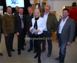 WKO-Bez-Obmann Martin Hirner, BH Dr. Christoph Platzgummer, Bgm Werner Entner, LA Barbara Schwaighofer, WB Geschäftsführer Andreas Mader, WB-Obmann von Münster Mark Schrettl