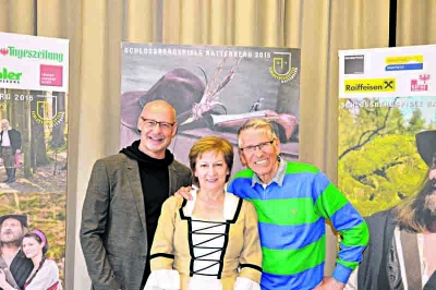 Johannes Reitmeier, Intendant des Tiroler Landestheaters, Claudia Lugger, Obfrau des Theatervereins und Regisseur Pepi Pittl.