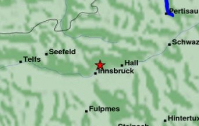 Die ZAMG vermeldete gegen 14:31 Uhr ein Erdbeben in Innsbruck und Umgebung.