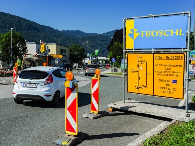Bis Freitag, 6. Juli, ist in der Salzburger Straße mit Behinderungen zu rechnen.