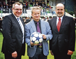 Landesrat Mag. Johannes Tratter, BGM Werner Entner und Bezirkshauptmann Dr. Christian Bidner.