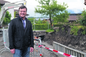 Bürgermeister Anton Hoflacher zeigte dem ROFAN-KURIER die umfassenden Bauarbeiten für den Radweg in Kundl.