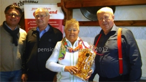 Landessiegerin Marianne Palfinger - mit den Gratulanten LA Klaus Gasteiger, Bgm Karl Moser (Achenkirch) und PVÖ-Lds Vorsitzender Herbert Striegl