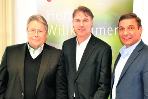 V.l.: Bezirksparteiobmann Franz Hörl, Bezirksgeschäftsführer Ernst Stecher und Landesgeschäftsführer Martin Malaun freuen sich auf eine gute Zusammenarbeit. 