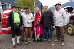 Obmann Erich Wohlfahrtstätter (Standgas Münster), Lory Veerman (Standgas Münster), Pfarrer Josef Thu aus Absam, Bgm Werner Entner, Huibert van de Kamp (Standgas Münster)