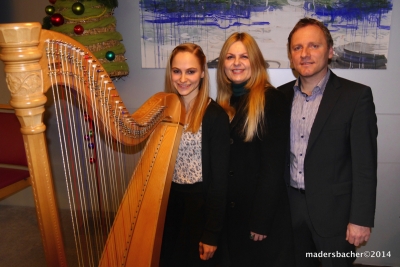 „Prima la Musica“-Bundessiegerin in Wien Katharina Troger, Musiklehrerin Ursula Neuhauser, Musikschulleiter Gerhard Guggenbichler