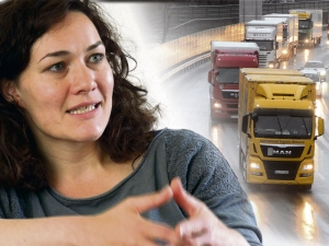 LH-Stv. Mag. Ingrid Felipe (GRÜNE) im ROKU-Interview zum Thema "LKW-Transit": "...wollen Reduktion auf unter 1 Million Fahrten bis 2027."