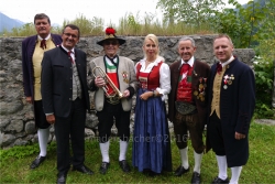 Bez-Obmann Otto Hauser, LA Bgm Ing. Alois Margreiter, Albert Prantl Strass i.Z. (Verdienstmedaille für 75-jährige Mitgliedschaft ist mit 90 Jahren ältester aktiver Musikant Tirols), LA Barbara Schwaighofer, Verdienstmedaille in GOLD für 65-jährige Mitgliedschaft für Walter Pirhofer Reith i.A., Bez-Kapellmeister Gerhard Guggenbichler