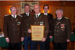 OSM Ferdinand Seiter, Bgm Ing. Rudolf Puecher, Ehrenmitglied Werner Figallo, Mag. Dr. Christian Scheidl, Lds-Ehrenschützenmeister Hansjörg Mayer