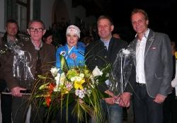 Alt-Obm WSV Reith Josef Peer, Steffi Moser, Obm WSV Reith Christian Hechenblaikner, Vize-Bgm Johann Rieser