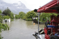 Durch die massive Wasserabgabe der Berge trat der Habach über. Heuer war nicht ein Rückstau des Inns Schuld an der Überflutung.