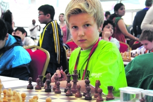 rthur Kruckenhauser bei der  Schachweltmeisterschaft.   