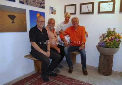 Mag Helmut Nindl (Kulturausschuss), Helmar Reisigl &amp; Elmar Widmann, dahinter Vize-Bgm Mag Karin Friedrich